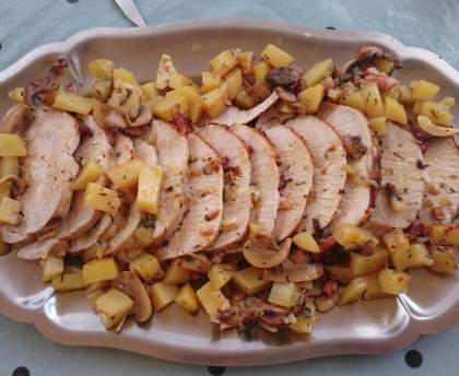 Rôti de porc campagnard