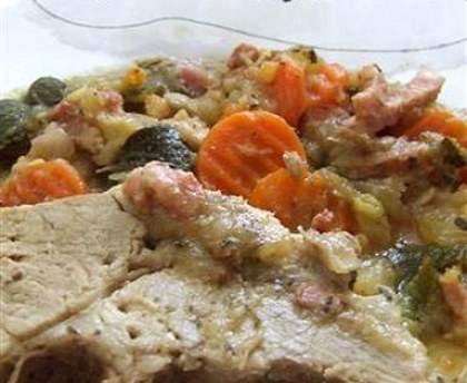 Rôti de porc mariné au cidre doux