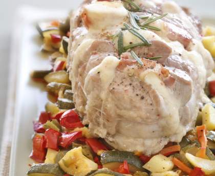 Rôti de veau farci à l'italienne