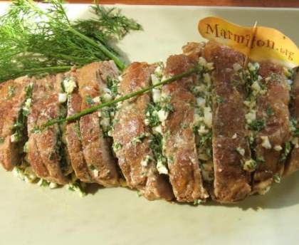 Rôti de veau froid et ses herbes