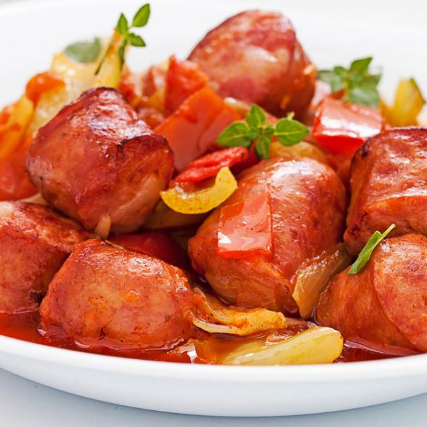 Rougail aux saucisses fumées