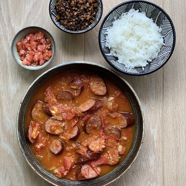 Rougail saucisses de Cyril Lignac