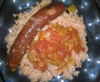 Rougaille de saucisses facon malgache