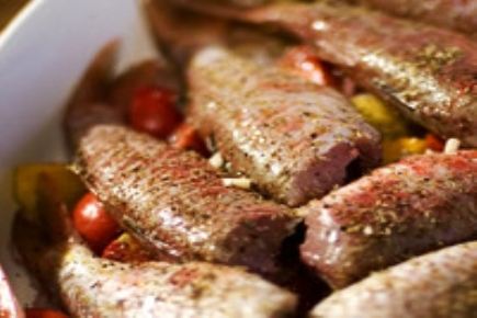 Rougets en papillote à la vapeur