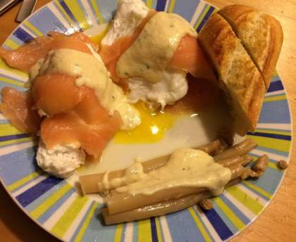 Roulade de saumon à l'oeuf poché