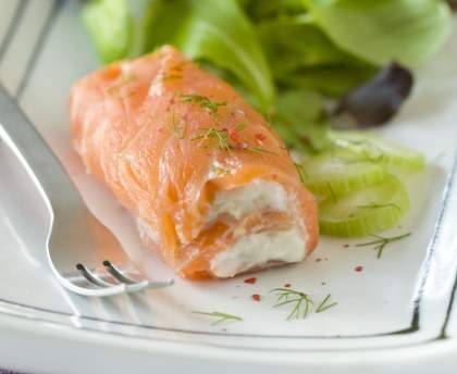 Roulade de saumon, fenouil et mascarpone