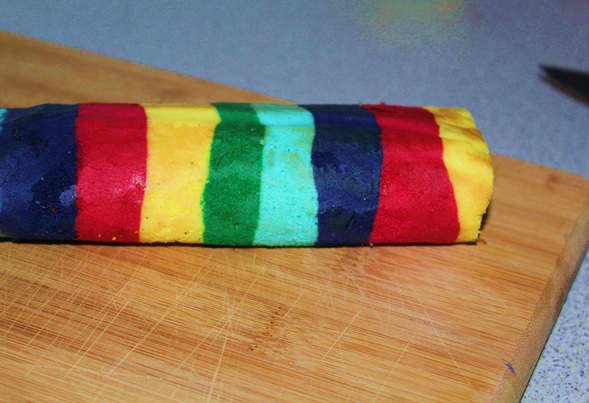 Roulé coloré à la fraise !