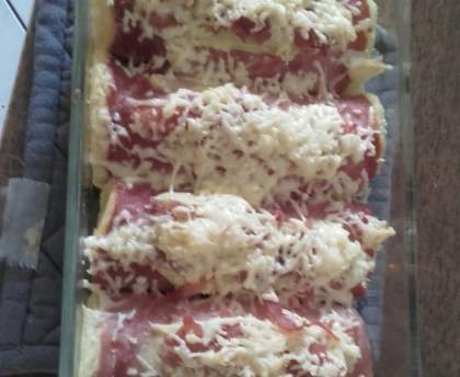 roulé de jambon à la purée
