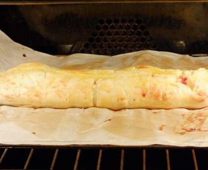Roulé feuilletée fromage jambon poelé