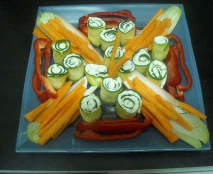 Rouleaux de courgette à la féta