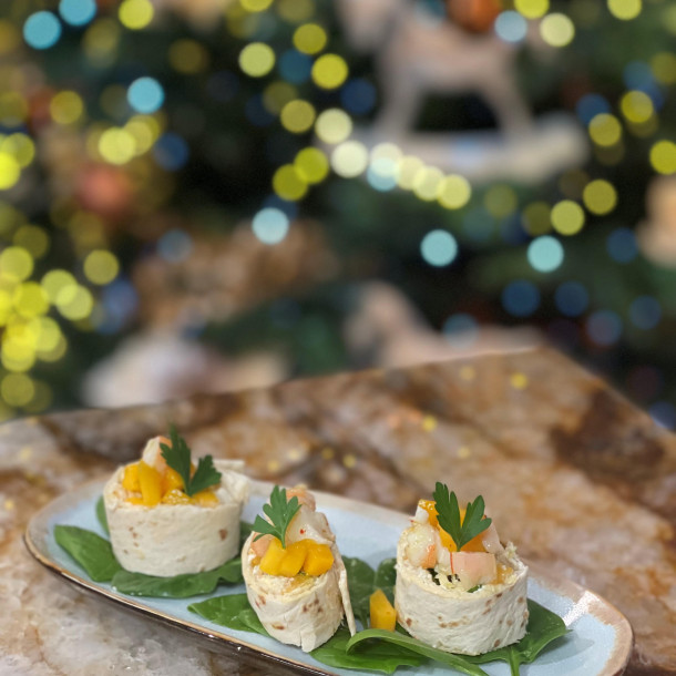 Rouleaux de printemps aux crevettes et mangue de Cyril Lignac