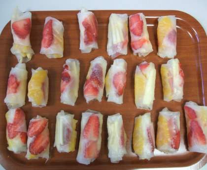 Rouleaux de printemps fruités