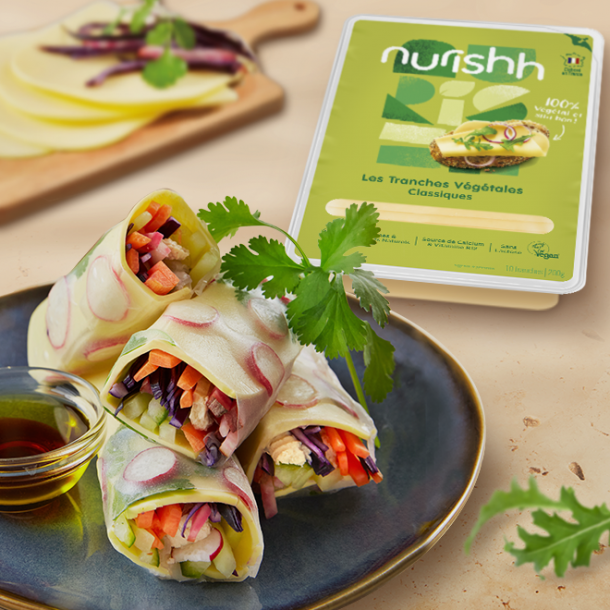 Rouleaux de printemps veggies aux tranches végétales classiques Nurishh®