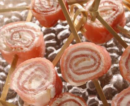 Roulés de jambon cru au fromage 