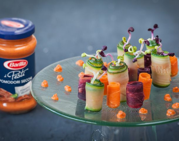 Roulés de légumes au Pesto de Tomates séchées 