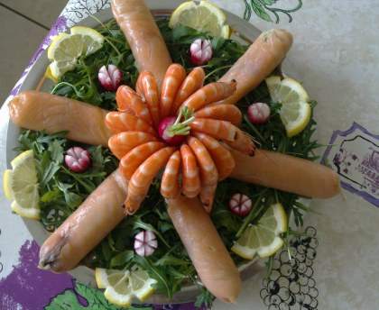 Roulés de saumon fumé, avocat et pomme