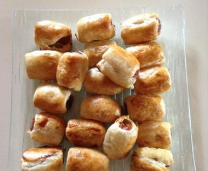 Roulés feuilletés au saucisson à l'ail
