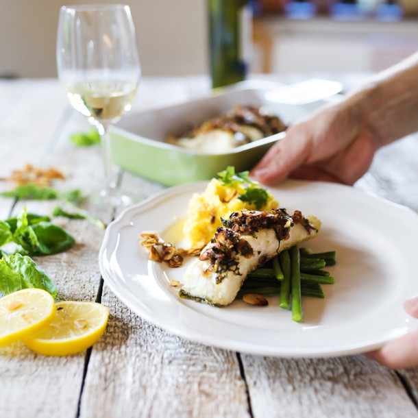 Roussette au vin blanc