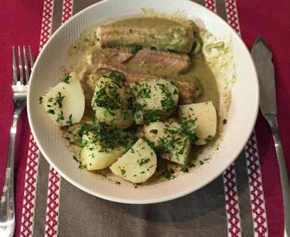 Roussette sauce à l'oseille