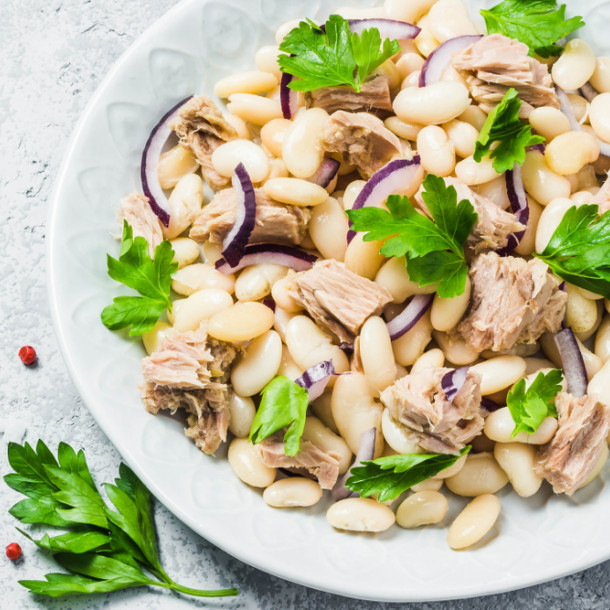 Salada de feijao frade (salade de haricots-princes)