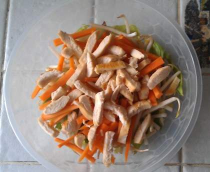 salade au poulet (façon resto chinois)