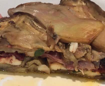 Salade aux aubergines confites