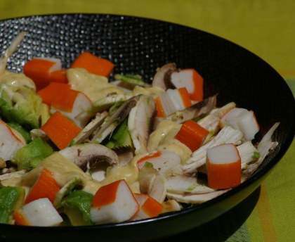 Salade avocat et surimi