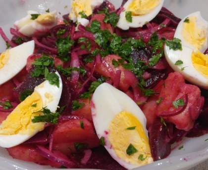 Salade betterave pommes de terre