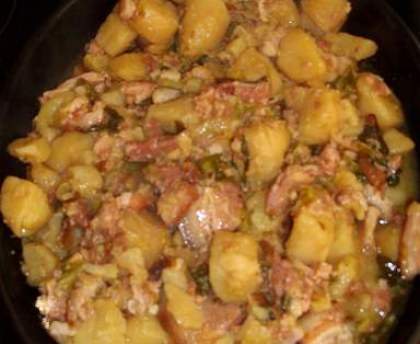 Salade chaude au lard fumé