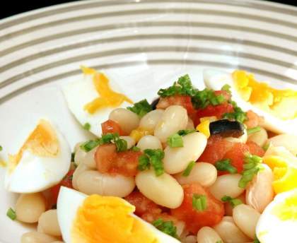 Salade composé aux haricots blancs