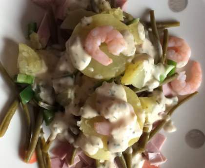 Salade composée aux haricots verts