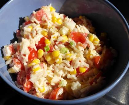 Salade composée entre terre et mer