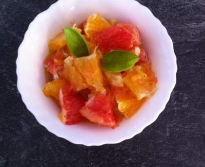 Salade d'agrumes au vinaigre balsamique blanc