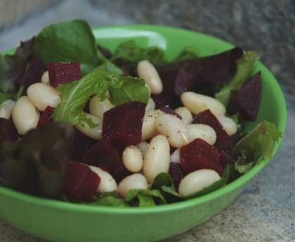 Salade de cocos de Paimpol à la betterave