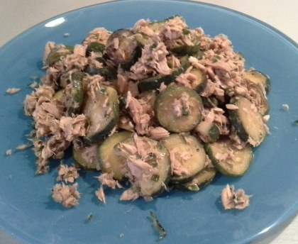 Salade de courgettes grillées au thon
