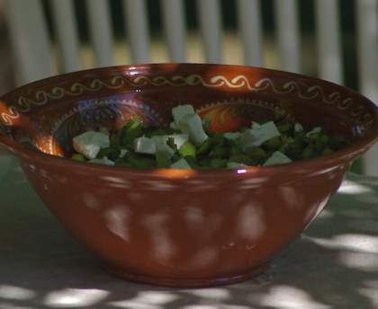 Salade de fèves à la menthe