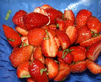 Salade de fraise au vinaigre balsamique