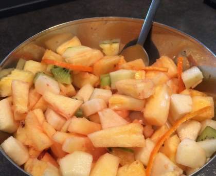 Salade de fruits à l'ananas et au gingembre