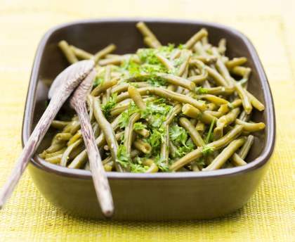 Salade de haricots verts et sa vinaigrette originale