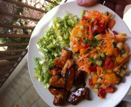 Salade de légumes croquants