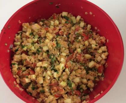 Salade de lentilles corail