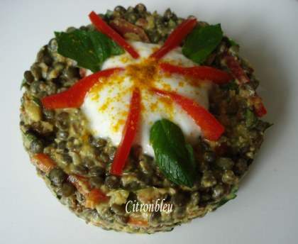 Salade de lentilles sucrée salée