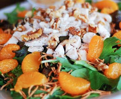 Salade de mandarine et coco râpée