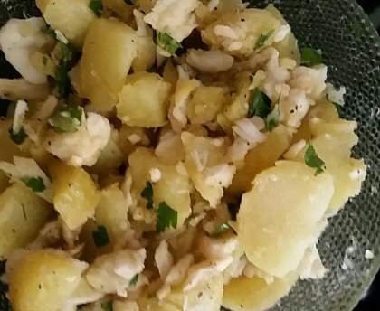 Salade de morue et pommes de terre