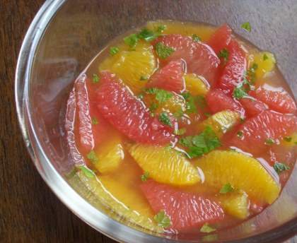 Salade de pamplemousse à la menthe