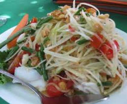 Salade de papaye verte