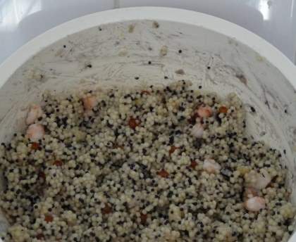 Salade de perles aux oeufs marins