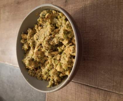 Salade de pois cassés et de lentilles corail à l'indienne