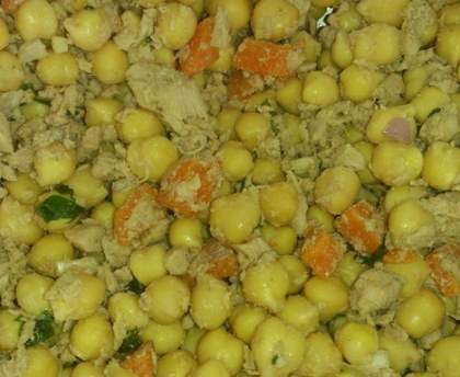 Salade de pois chiche au thon