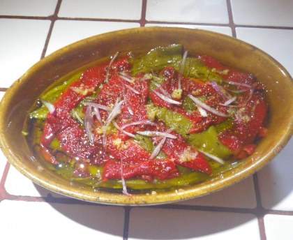 Salade de poivrons au four